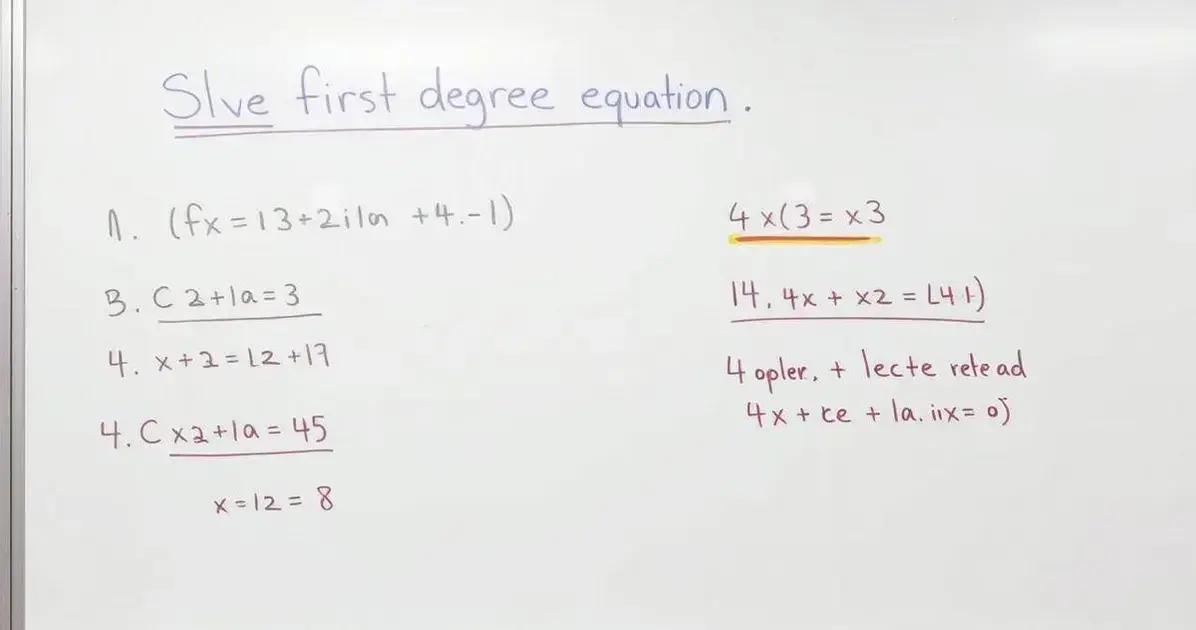 Como Resolver uma Equação do 1° Grau