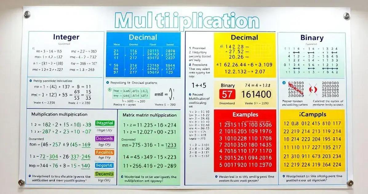 Tipos de multiplicação: conceitos e exemplos